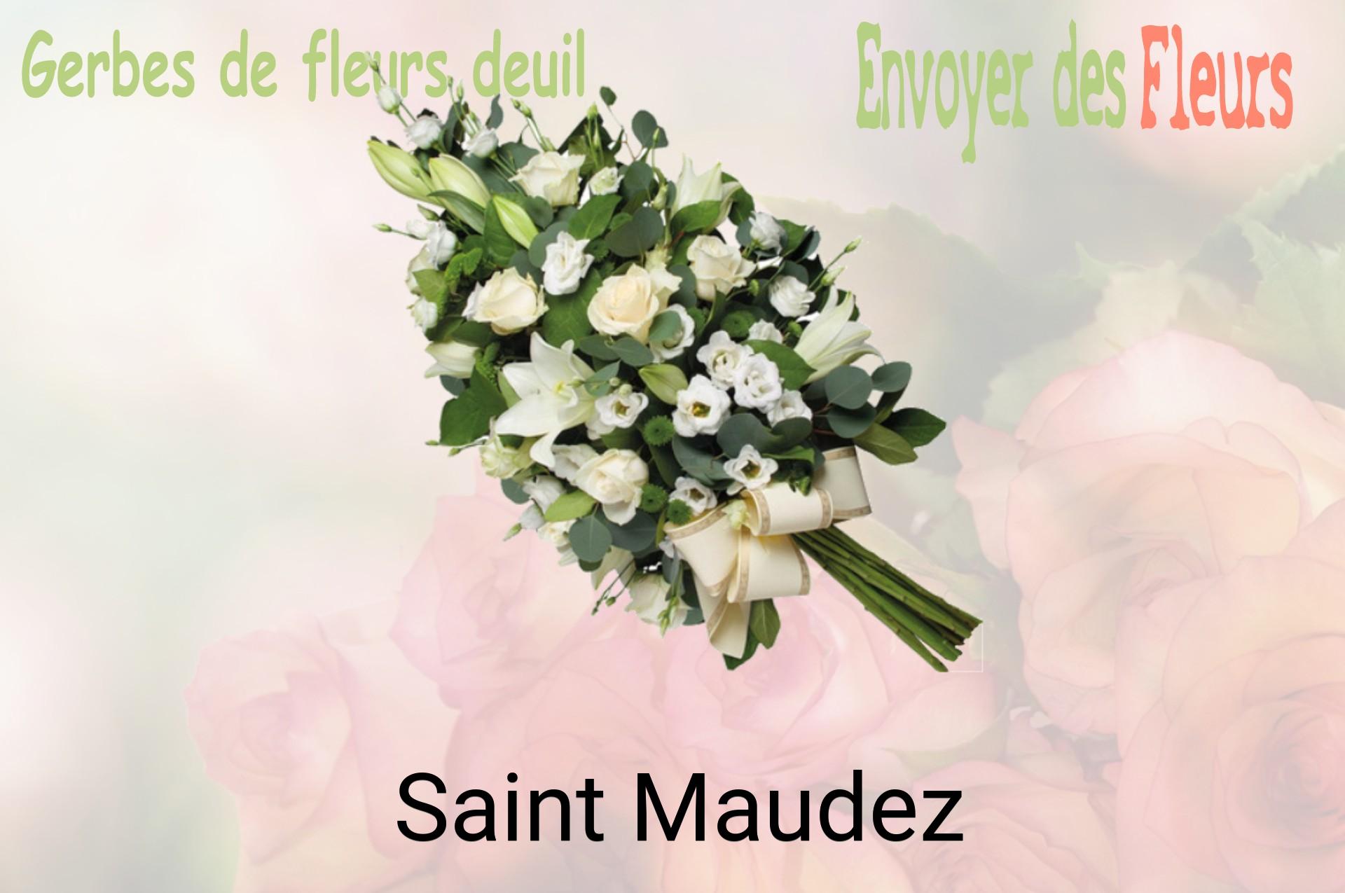 Gerbe de fleurs de deuil livrée à Saint-Maudez